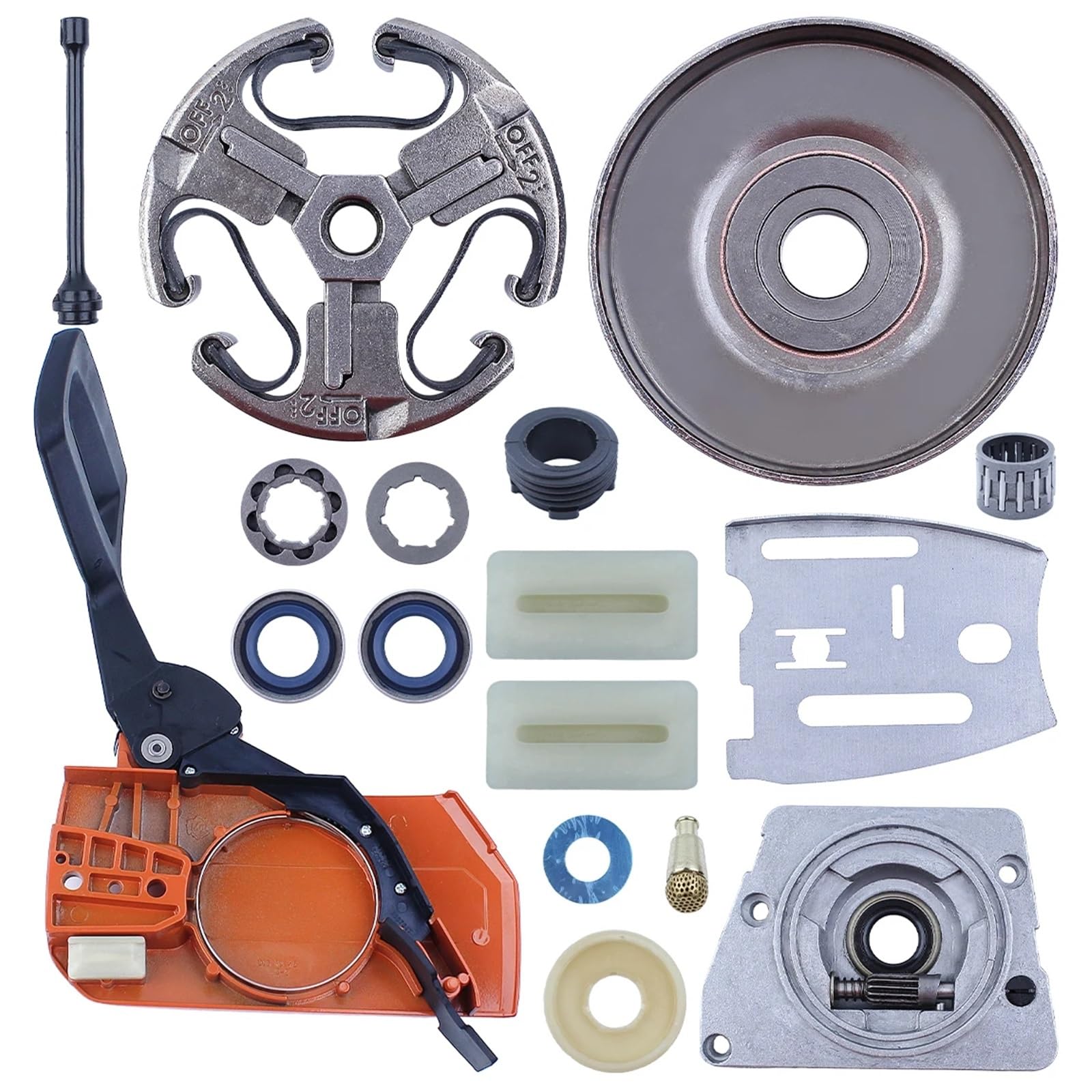 Accesorios Tapa del Embrague, maneta del Freno de Cadena, Tambor del Embrague, Bomba de Aceite, piñón, llanta. Compatible con el ki