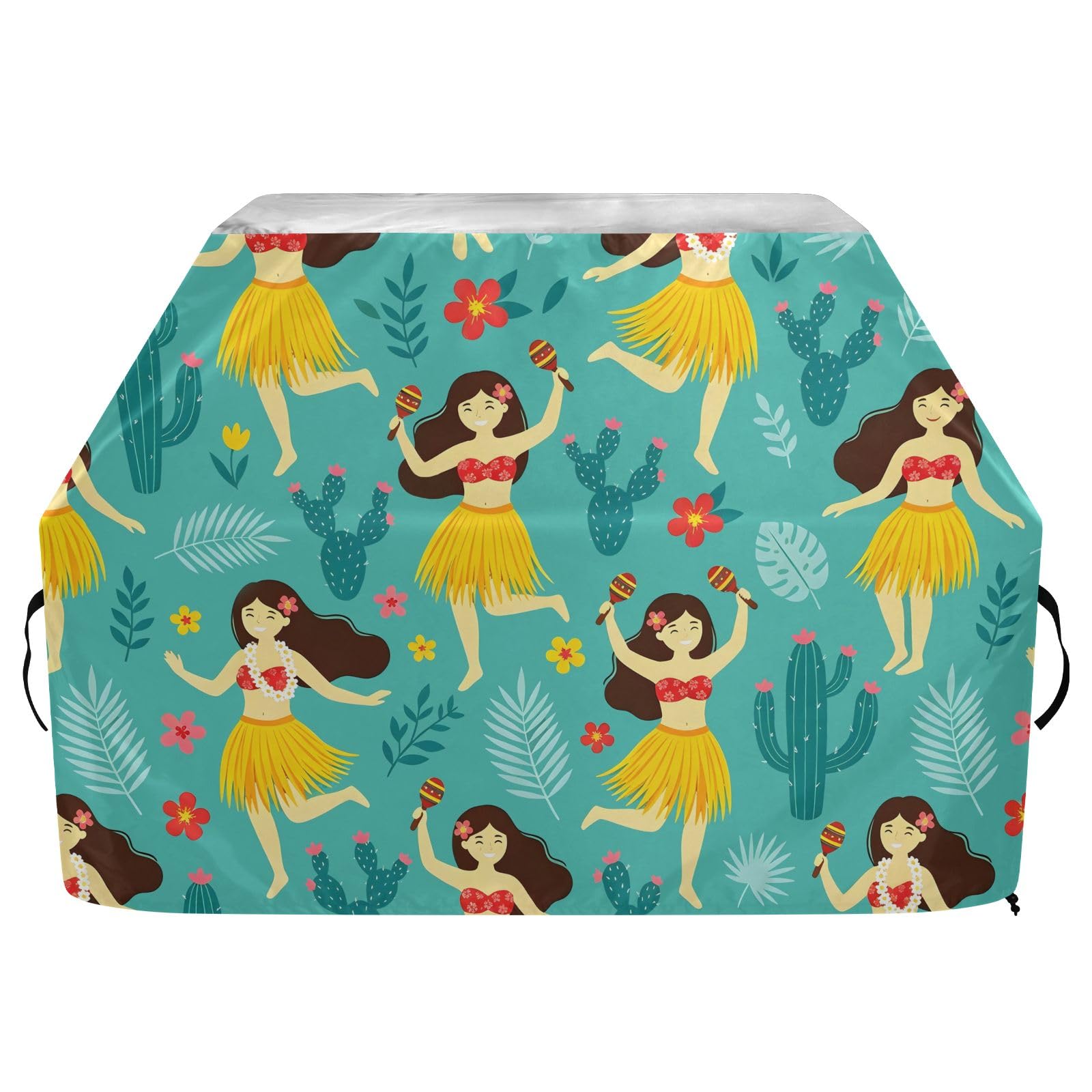 Copertura per barbecue hawaiana Hula Dance impermeabile resistente per barbecue all'aperto