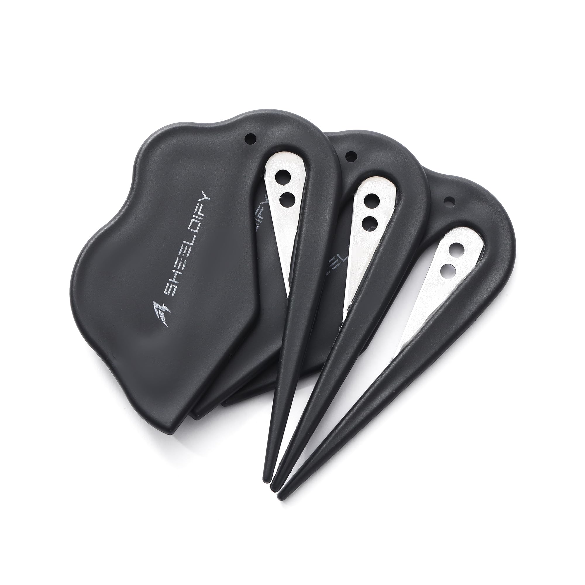 Sheeldify Safety Cutter Concealed Blade - Wrapping Cutter Package Opener Letter Opener Envelope Slitter 3 Black