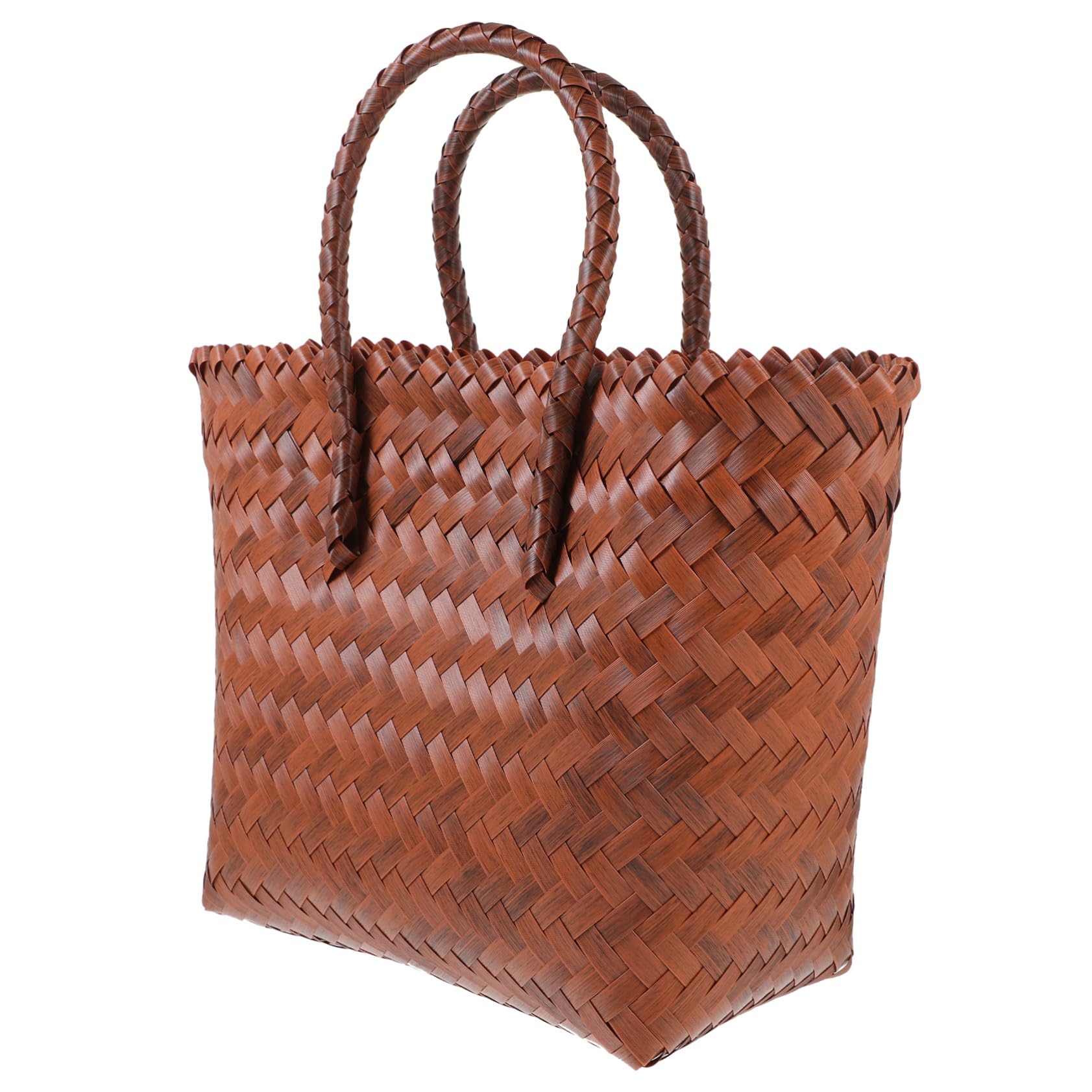 Bolso Capazo Playa Artesanal Grande Cesta Trenzada para Picnic Viaje y Almacenamiento Versátil