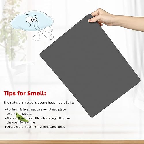 Miniatura 6 de BetterSub Alfombrilla de silicona para prensa de calor de 15 x 15 pulgadas, almohadilla de prensa de calor resistente al fuego de 0.3 pulgadas de