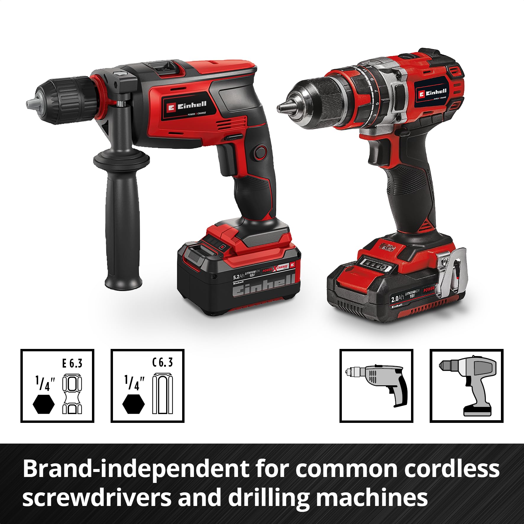 Einhell S-CASE 10 szt. zestaw wierteł do drewna C45 6.3 mm