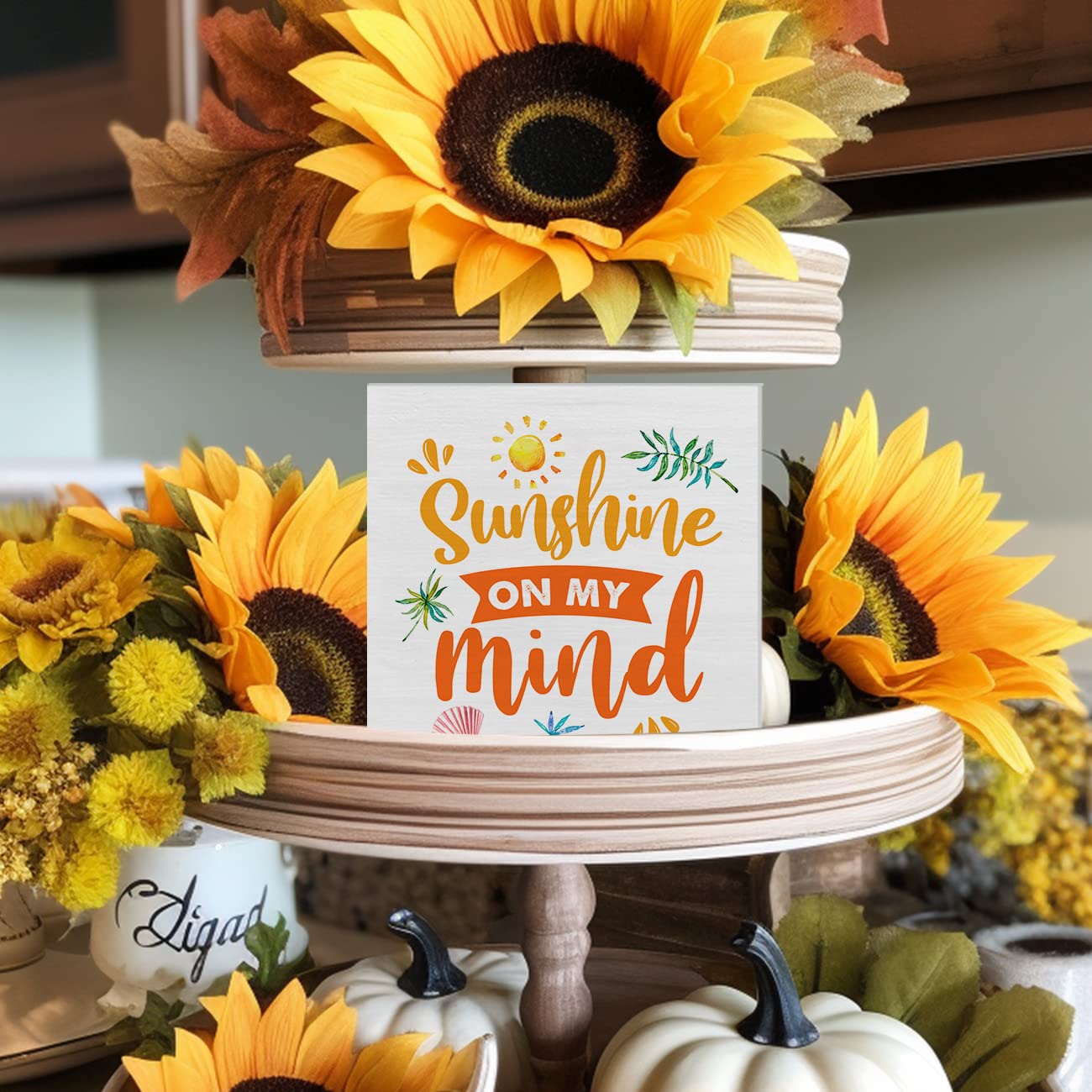 Mtrgdn Holzkistenschild „You Are My Sunshine“ – 13 X 13 Cm, Rustikale Holzdeko Für Schreibtisch, Wand Oder Regal