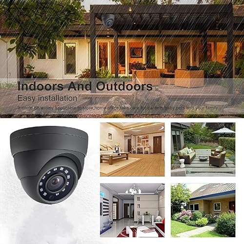 Miniatura 4 de Cámara analógica coaxial CCTV HD de 2MP 1080P para sistema DVR existente, visión nocturna IR de 65 pies, lente de 0.110 in, para exteriores,