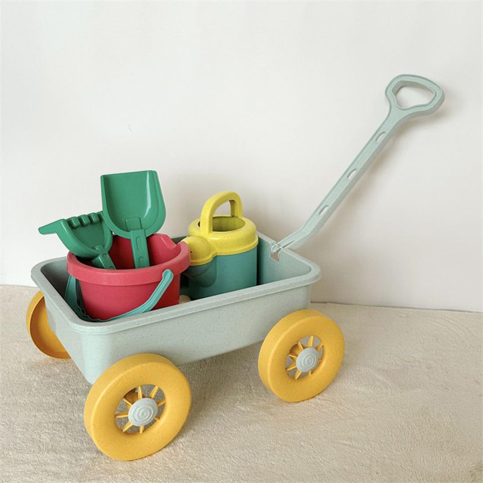 -Strandspielzeug, Sand Castle Building Kit | 8 Stücke helle Farbe Sandspielzeug mit Trolley | Unterhaltsame Spielset im Freien für Seaside Beach außerhalb des Campings