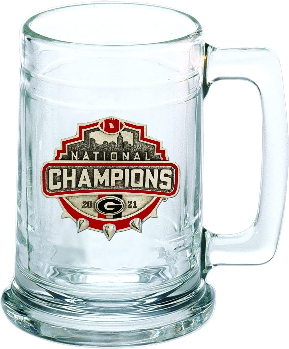 Heritage Pewter Georgia 2021-2022 National Champions Stein Glass | 15 Ounce German-Style Beer Glass | Intricately Crafted Metal Pewter