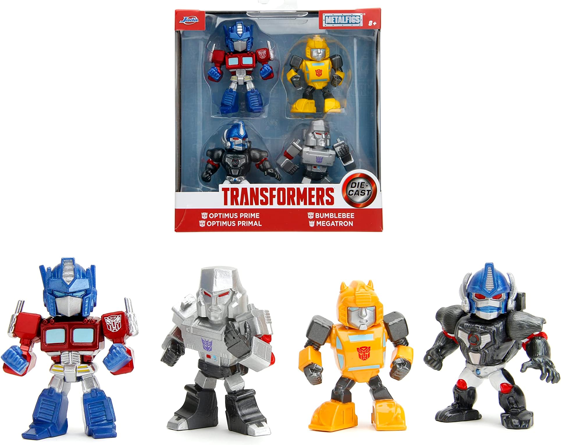 Transformers 2.5" 4-Pack Collectible Die-Cast Figure, Toys for Kids and Adults