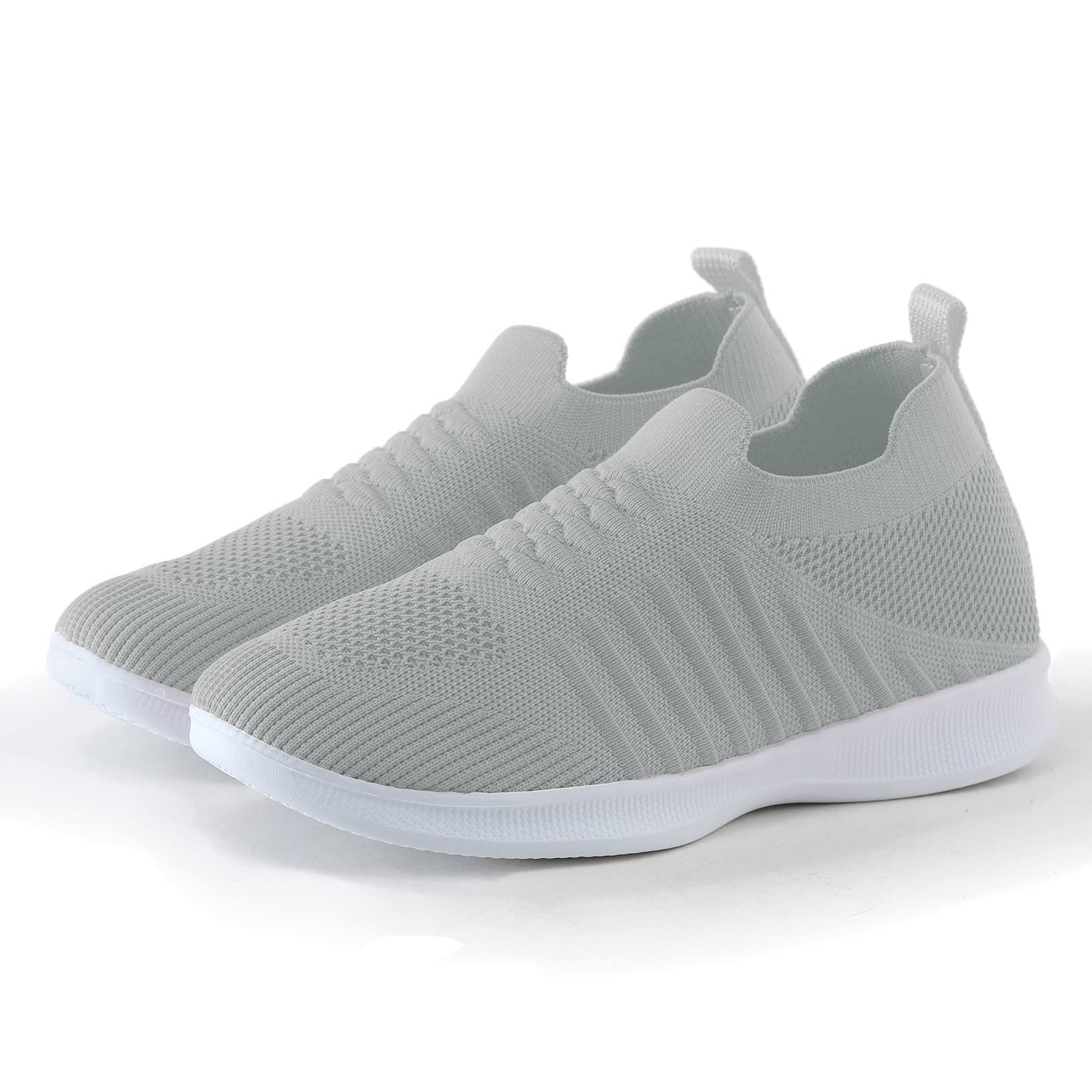 Femmes Casual Chaussures À La Mode Simple Et Solide Couleur Le Nouveau Modèle D'été Respirant Confortable Et À Fond Plat Léger À Glisser sur Taille Femmes Confortable Pied Large Chaussure