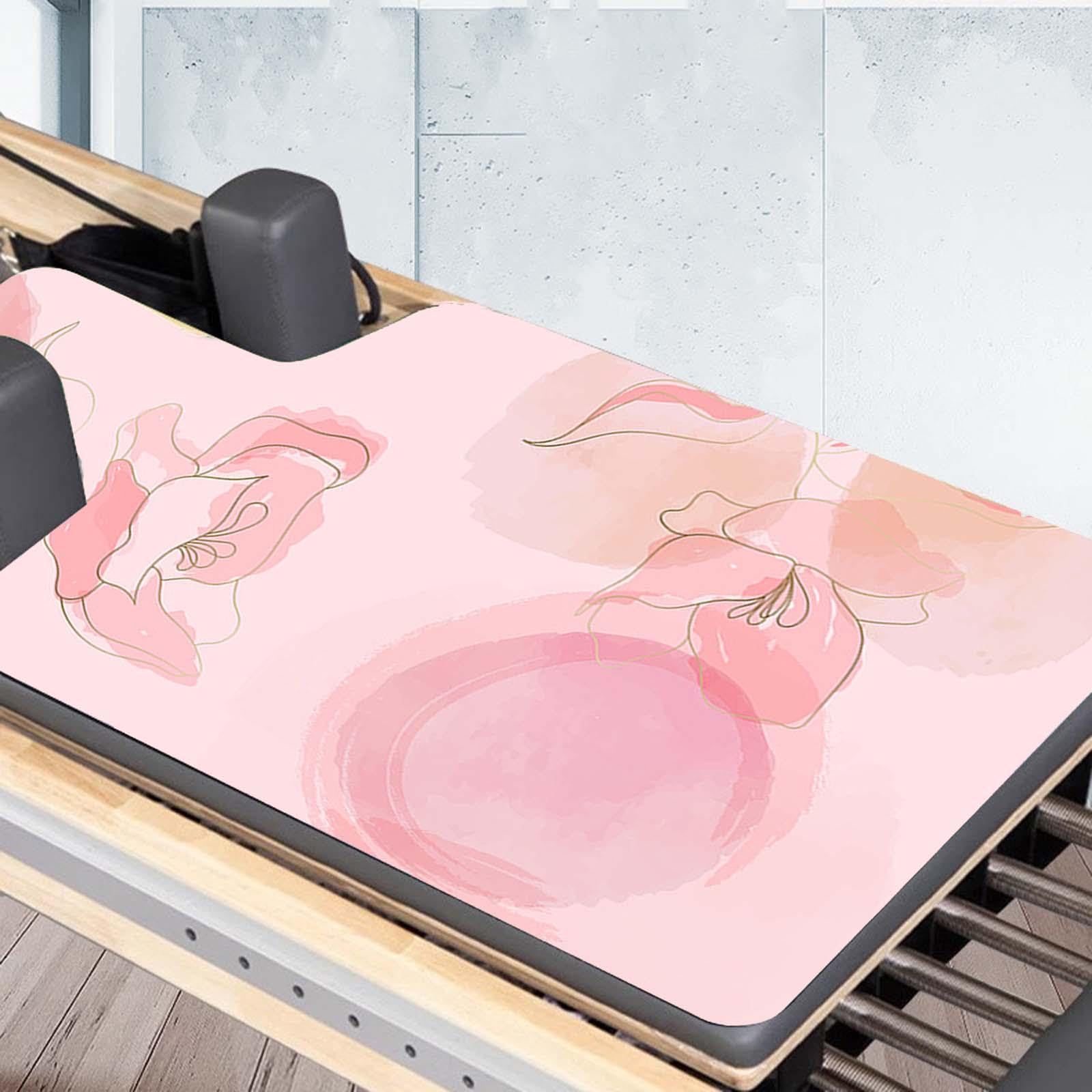 Tappetino per Pilates Reformer in Pelle Scamosciata E Gomma Antiscivolo, Morbido E Spesso, Assorbente del Sudore.