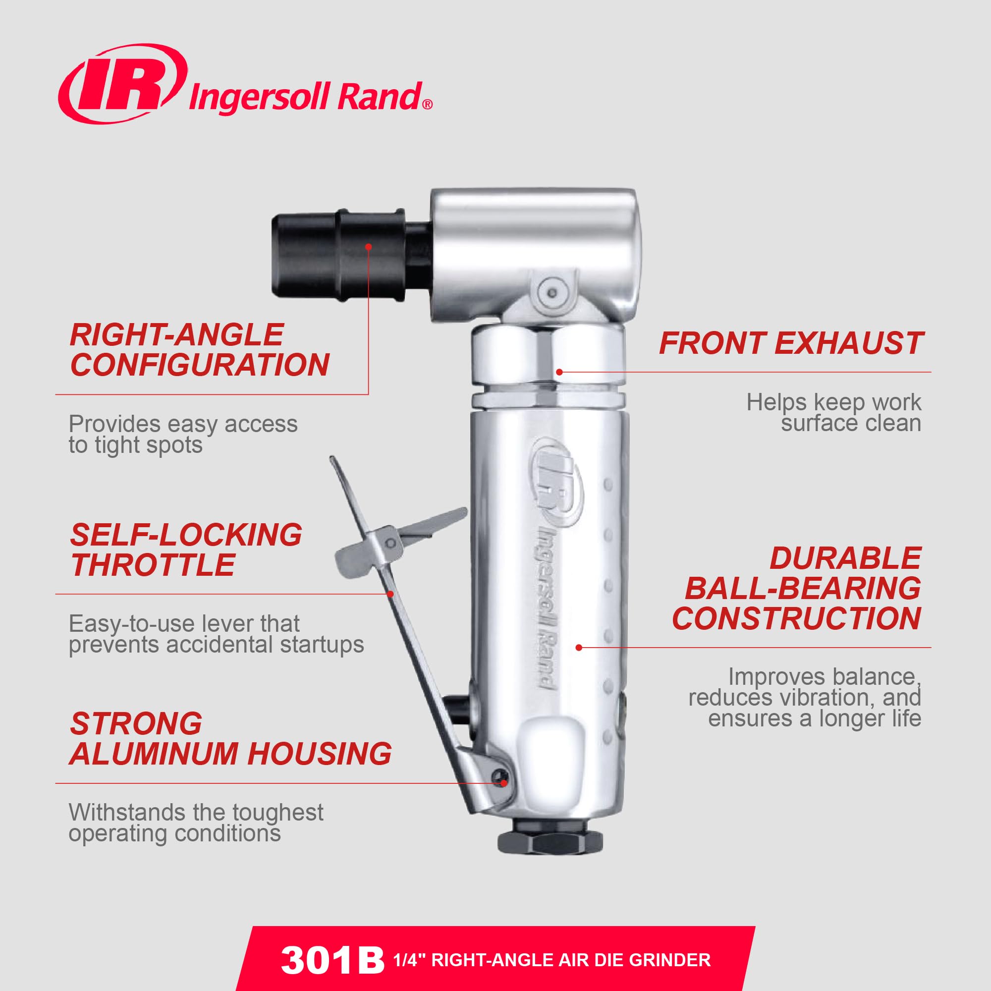 Ingersoll Rand 301B Air Die Grinder - Precision Pneumatic Tool -6
