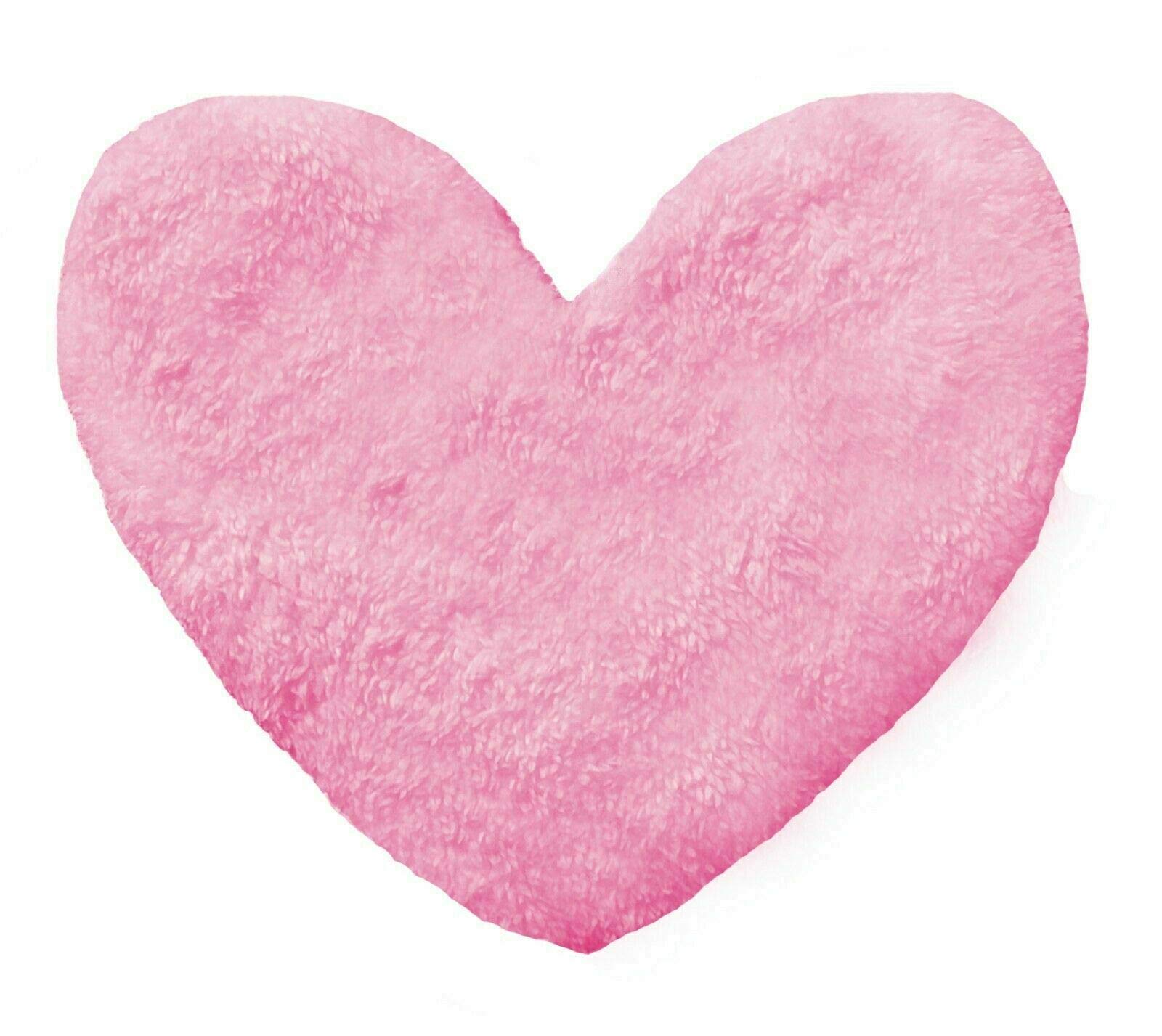 AMBERLINNEN LTD Teddy Fleece Heart Shape Cushion Soft Comfortable Home Decor/Gift Idea 30cm (Pink)