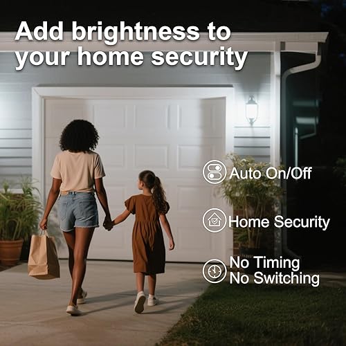 Miniatura 5 de TJOY Bombillas LED A19 con sensor de luz para exteriores, bombilla LED A19, bombilla de fotocélula automática de encendidoapagado para iluminación