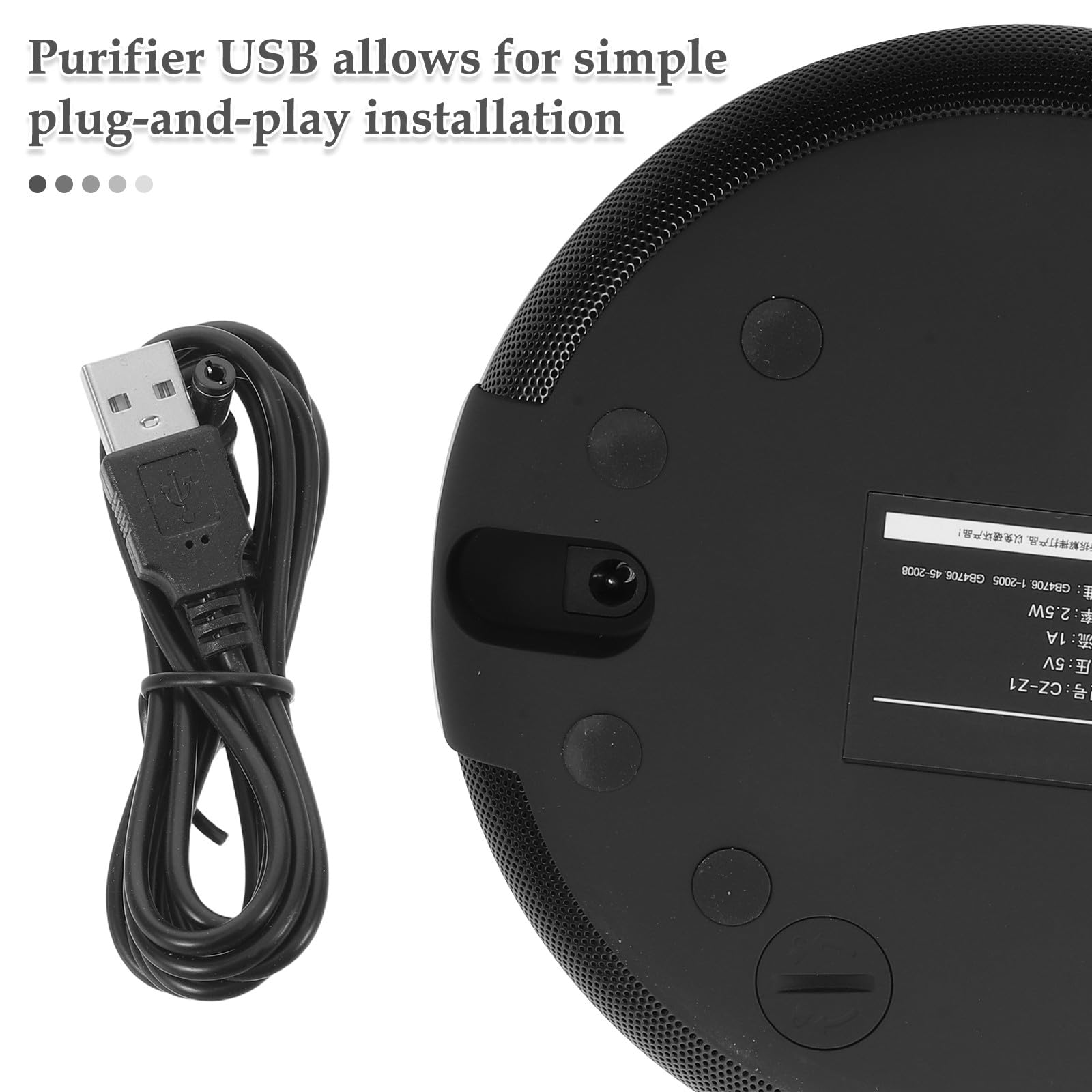 Samochodowy, przenośny oczyszczacz powietrza HEPA, 5 V, 2 W, USB, filtry automatyczne do zanieczyszczeń, zapachów, gazów, spalin samochodowych i substancji wyzwalających, odświeżacz