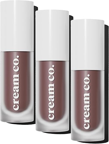 Cream Co. Likit Bronzer Glow Sculpt Eclipse, Kontür Nötr Koyu Kahve, Yüz Şekillendirici Nemlendirici Makyaj (3 paketi)