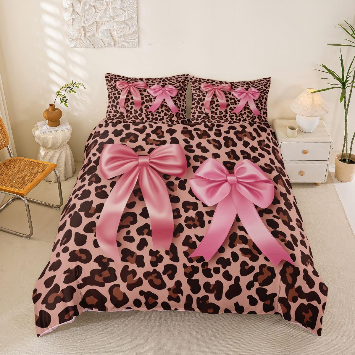 Housse de couette 220x240cm rose anti-plis pour éliminer la corvée du repassage