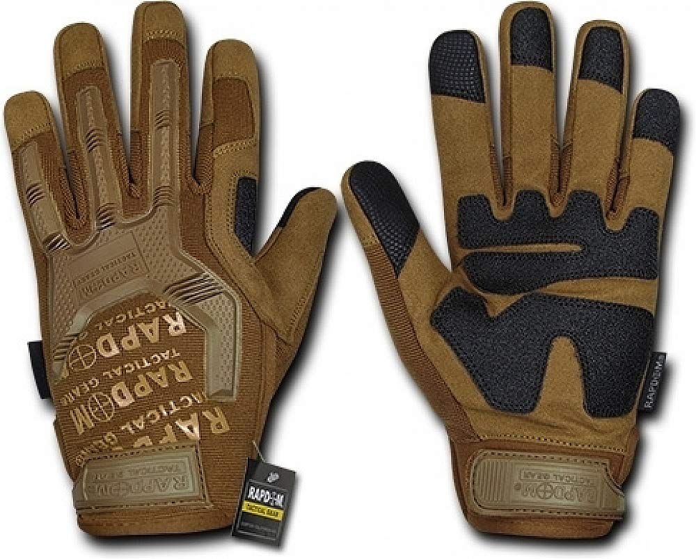 Rapdom Tactical Impact Protection Gloves, Coyote, Large