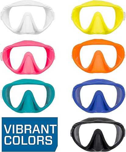 Miniatura 5 de SCUBAPRO Máscara de buceo fantasma, diseño sin marco de bajo volumen con lente única ultra transparente, falda de silicona y hebillas de correa de