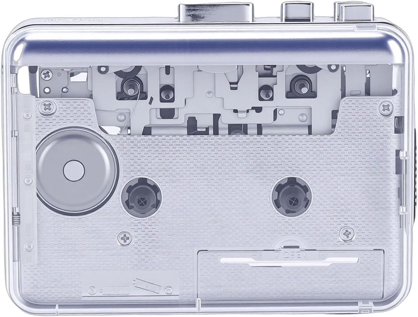 GOWENIC Portable Cassette Tape Player, USB Cassette to MP3 Converter with Headphone Jack, Built in Speaker, Earphone Included