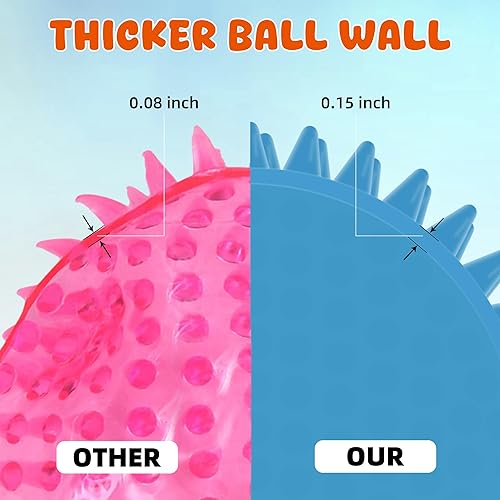 Miniatura 9 de Pelotas chirriantes resistentes de 4.5 pulgadas, juguetes para perros medianos y grandes, paquete de 4 juguetes indestructibles para perros