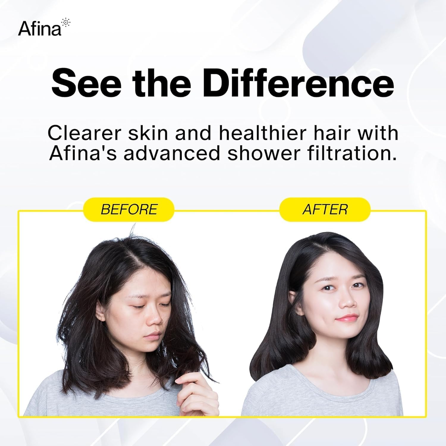 Afina Replacement Filter 2 Pack for Afina Filtered Showerhead & Shower Filter - Reduces Dry Itchy Skin, Dandruff, Eczema, and Dramatically Improves The Condition of Your Skin and Hair