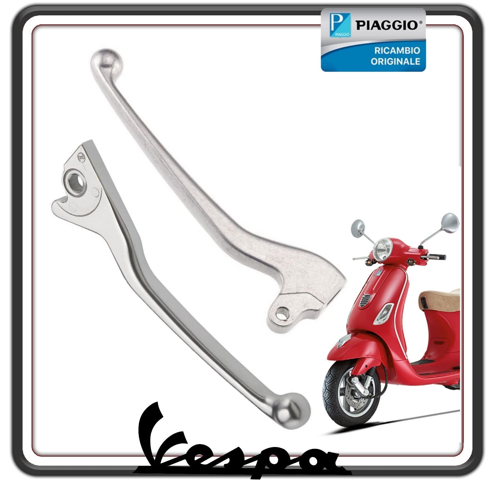 KIT COPPIA 2 LEVA LEVE FRENO PER PIAGGIO VESPA LX 125-150 - VESPA LX 50 4T - VESPA LX 50 2T ORIGINALE PIAGGIO.