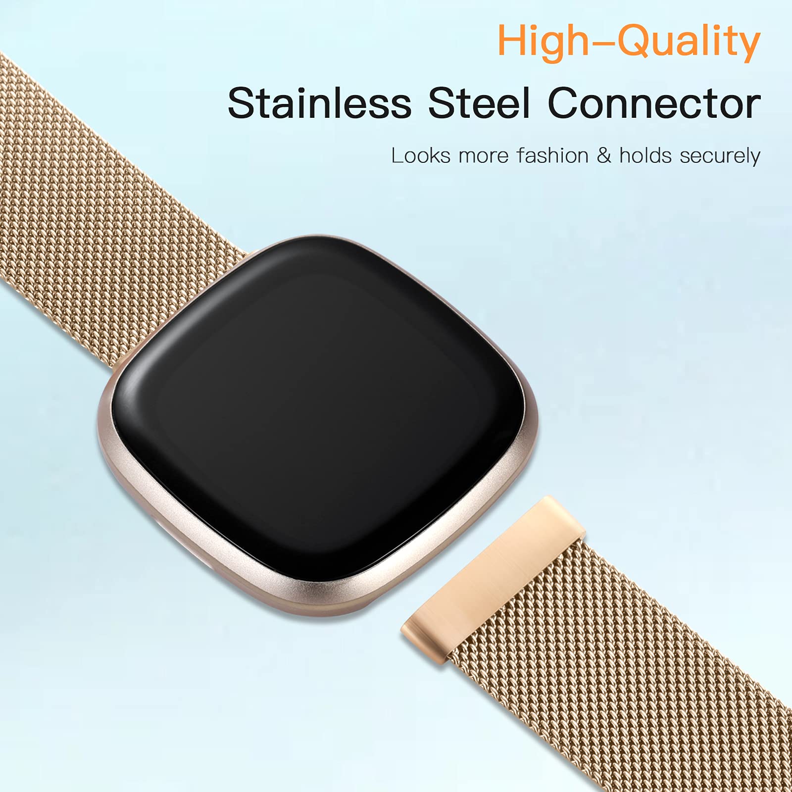 Per Fitbit Versa Milanese Ricambio Cinturino Acciaio Inox Metallo Cinturino UK e