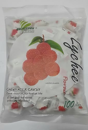 Chewy Milk Candy Lichi Sabor Asiático Tropical Agridulce 100 Psc, 380 G