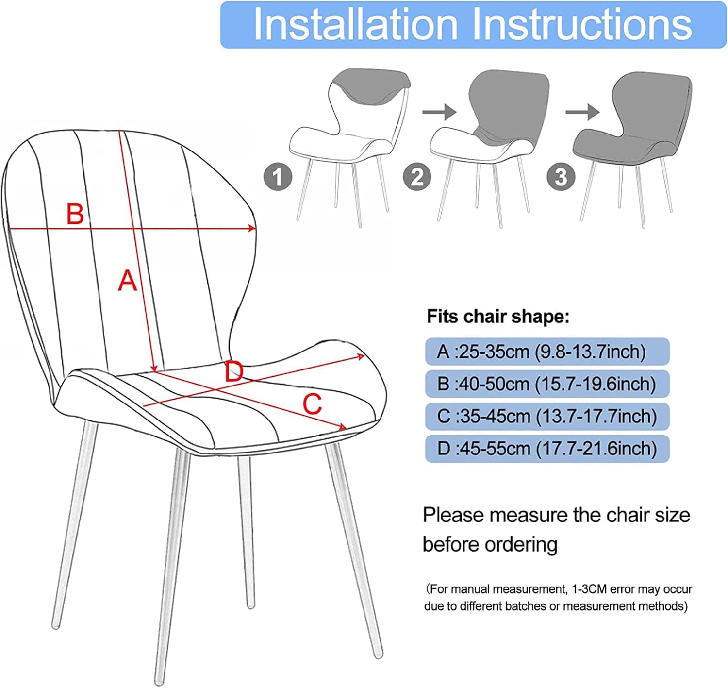 Set of 1/2/4/6 Velvet Bar Stool Covers, Bar Stool Cover Counter Stool Pub Chair Slipcover, for Pub Kitchen Counter Stool Chair,E,6pack