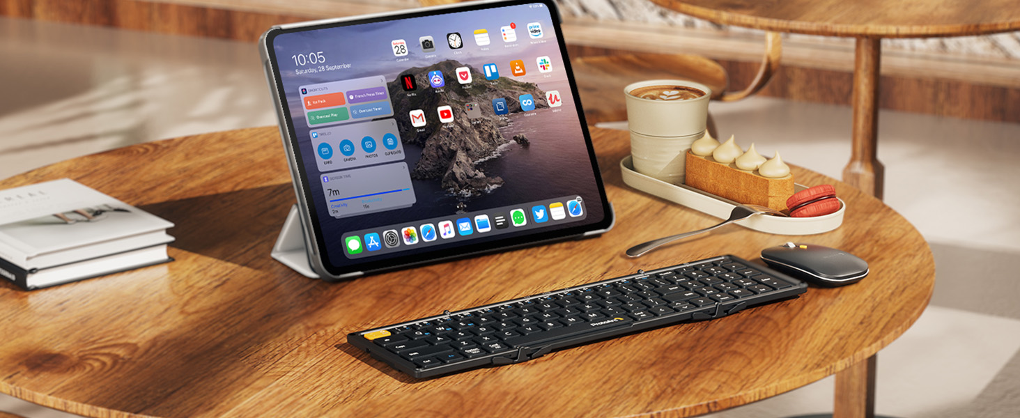 Amazon.com: ProtoArc Foldable Keyboard and Mouse, Small Folding