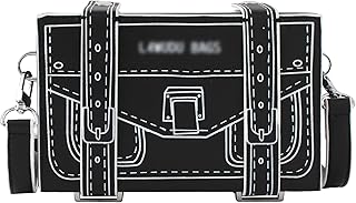 LABANCA Women Girls PU Leather Box Bags Box Clutch Handbags Crossbody Shoulder Bags Comic Strap Bags Evening Bags, Black