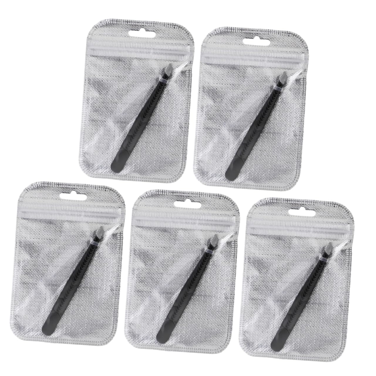 PartyKindom Professional Eyebrow Clip Tweezers 5pcs Stainless Steel Set Compact Lightweight Easy to Use for Home or Travel