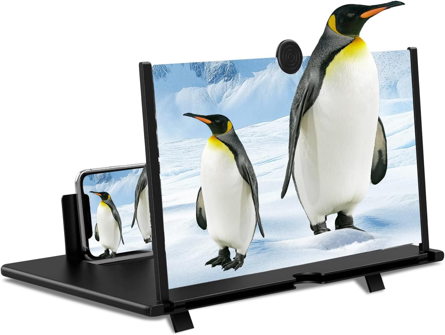 Screen Magnifier for Cell Phone, 3D HD Foldable Portable Mobile Phone Projector Screen for Movies, Videos, and Gaming – 12 Inch