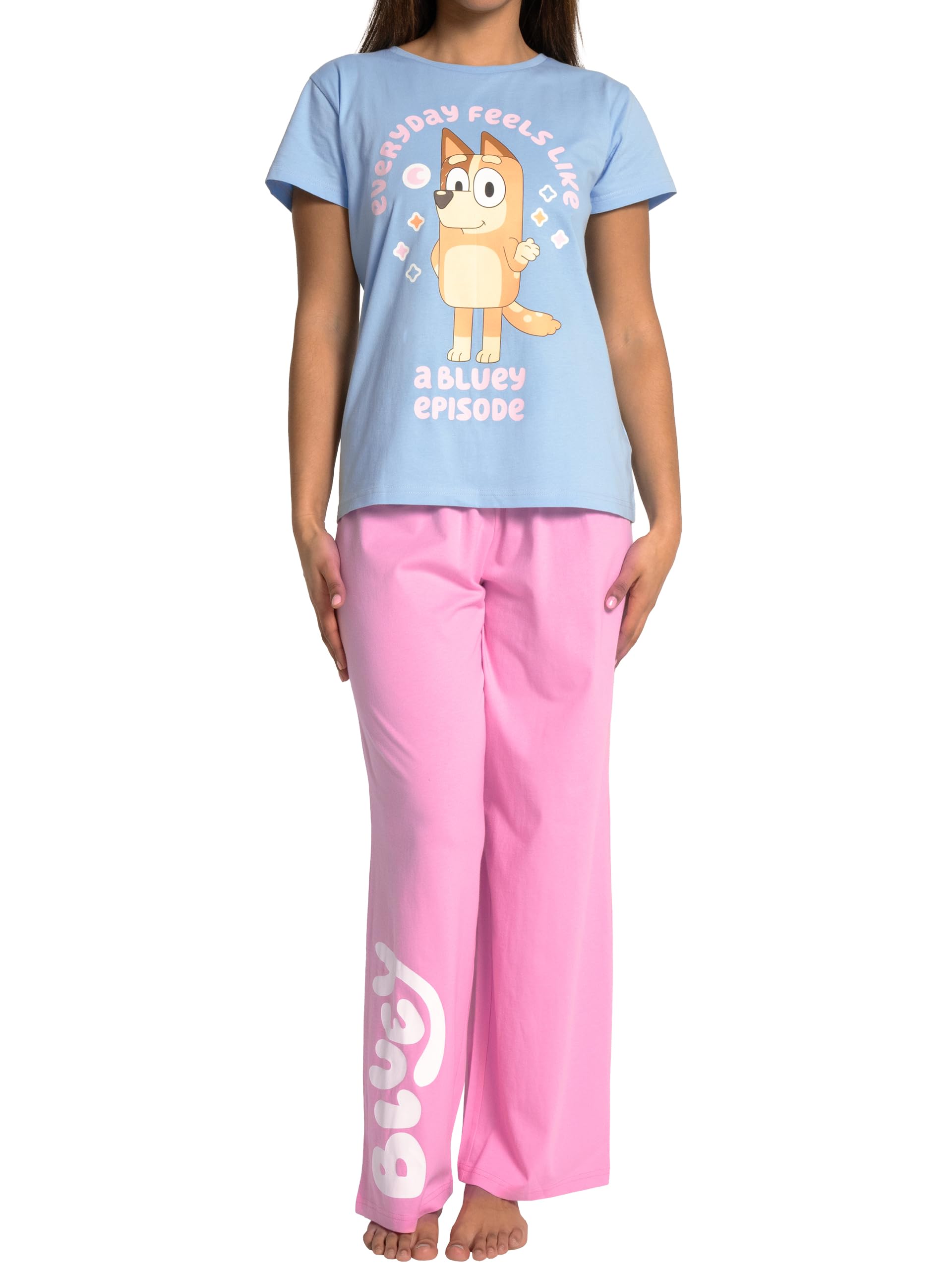 Bluey Women's Pink Pyjamas | Pyjamas | Cotton ’S Nightwear | Pjs | Sizes Small To XX-Large