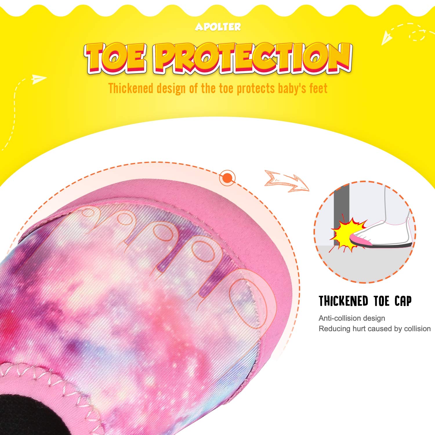 Zapatos acuáticos para bebés y niñas, calcetines antideslizantes para playa, piscina y niños pequeños