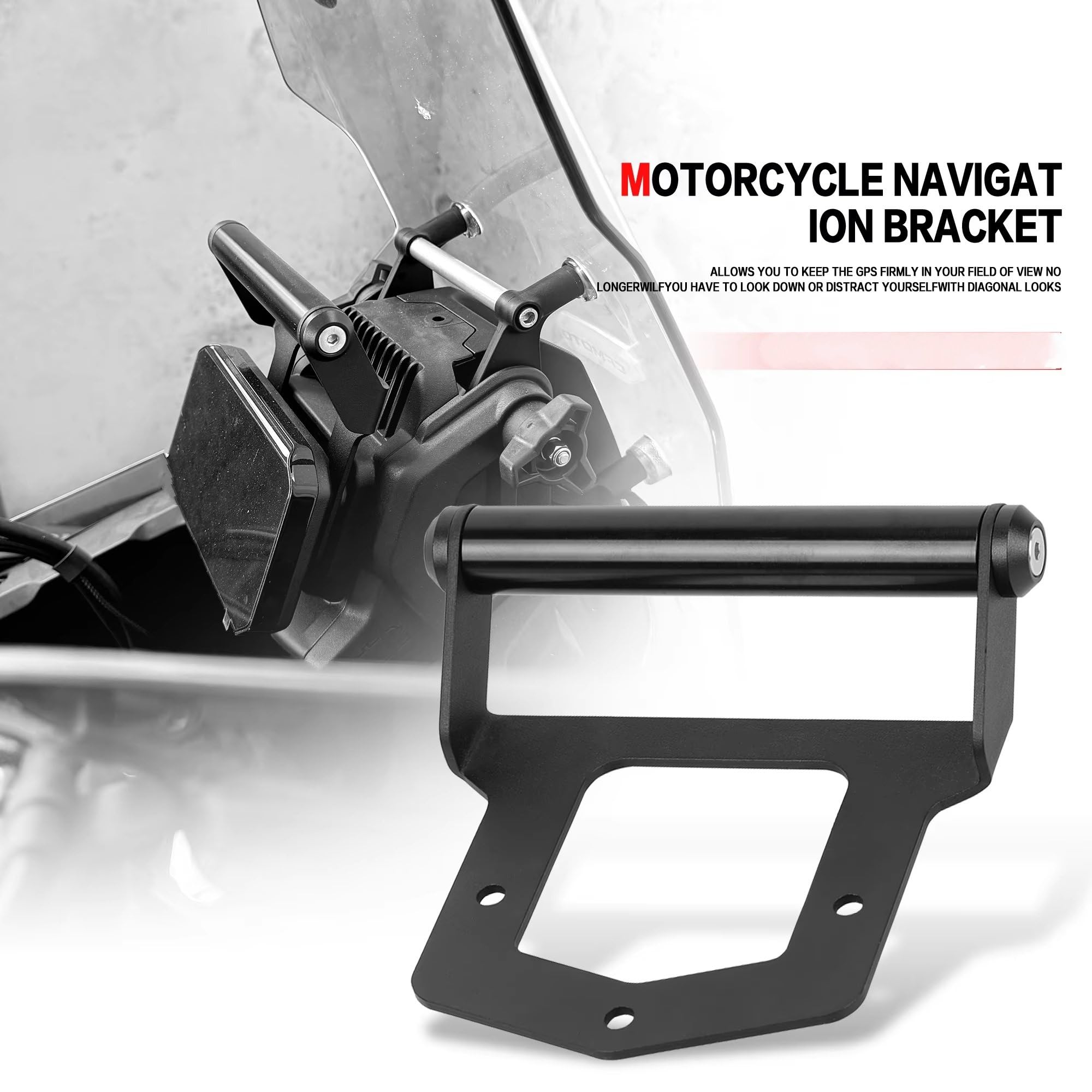 Support de Plaque de Navigation GPS pour CFMOTO 700 MT 700MT 2025 Stabilisateur Tableau Bord Anti-Vibration pour Moto, Téléphone Portable, Support De Navigation GPS