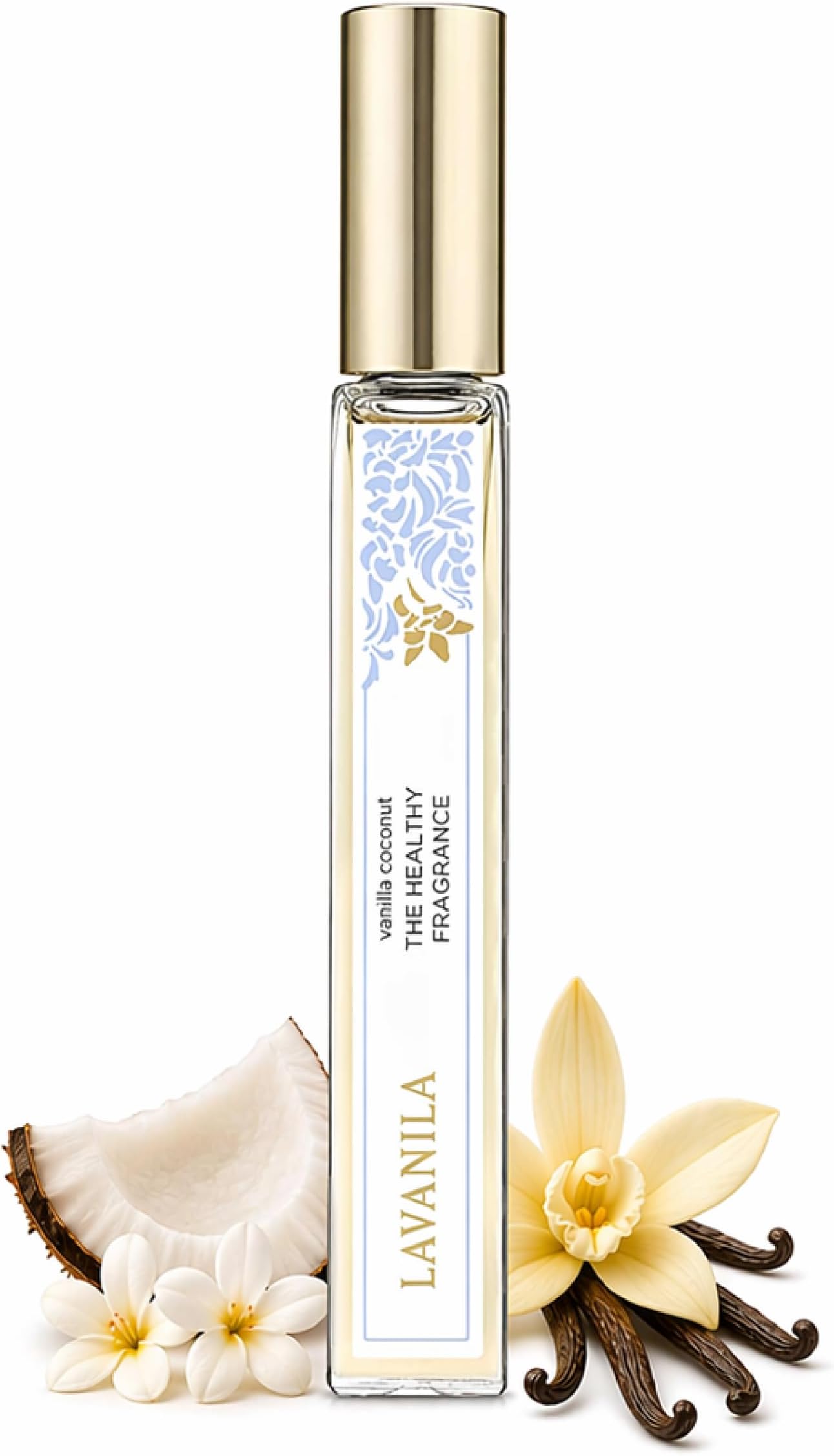Lavanila Vanilla Coconut Perfume for Women, Travel Size Roller 0.32 Fl Oz โ Clean Vanilla Perfume, Long Lasting Womenโs Eau de Parfum with Madagascar Vanilla โ Natural Fragrance, Womenโs Fragrances