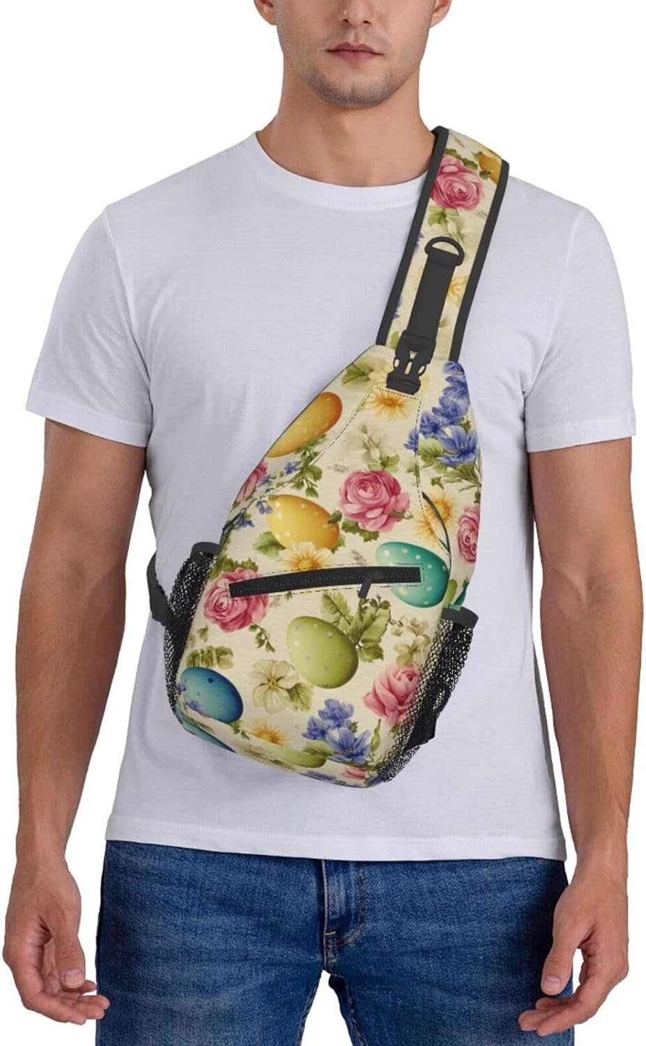 Easter Eggs Crossbody Bag For Women Men, Adjustable Easter Shoulder Chest Bag Sling Backpack For Spring Holiday, Egg Hunt, Travel, Party, Parade & Everyday Wear - Image 7