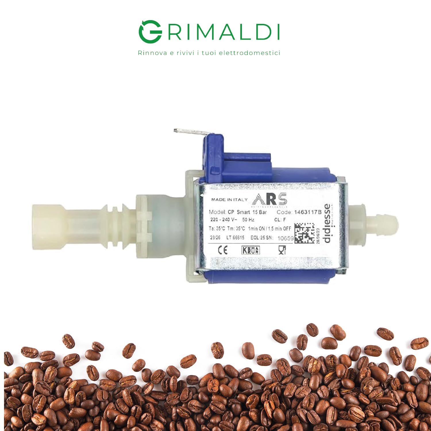 Pompa Caffè ARS 230V 50HZ 15bar Ricambio Compatibile Per La Macchina - Foto 8