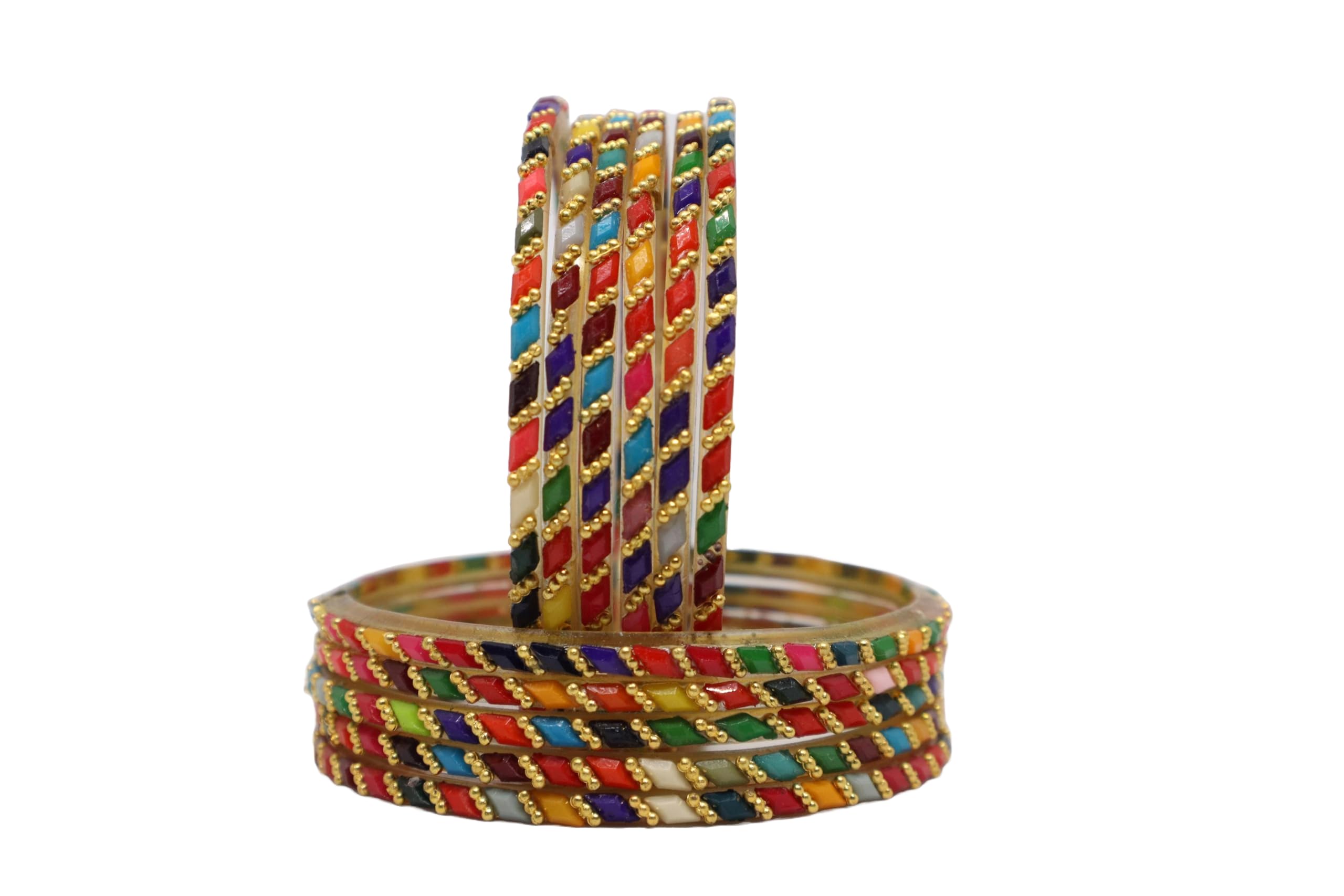 Chirag Bangle Lastest Stylish Glass Bangles in Diamond Shape with three joint balls For Women,Adults And Girls (Packing Of 12 Bangles) (MULTY COLOR, 2.6) (B0D5MGYLBX) Amazon Price History, Amazon Price Tracker