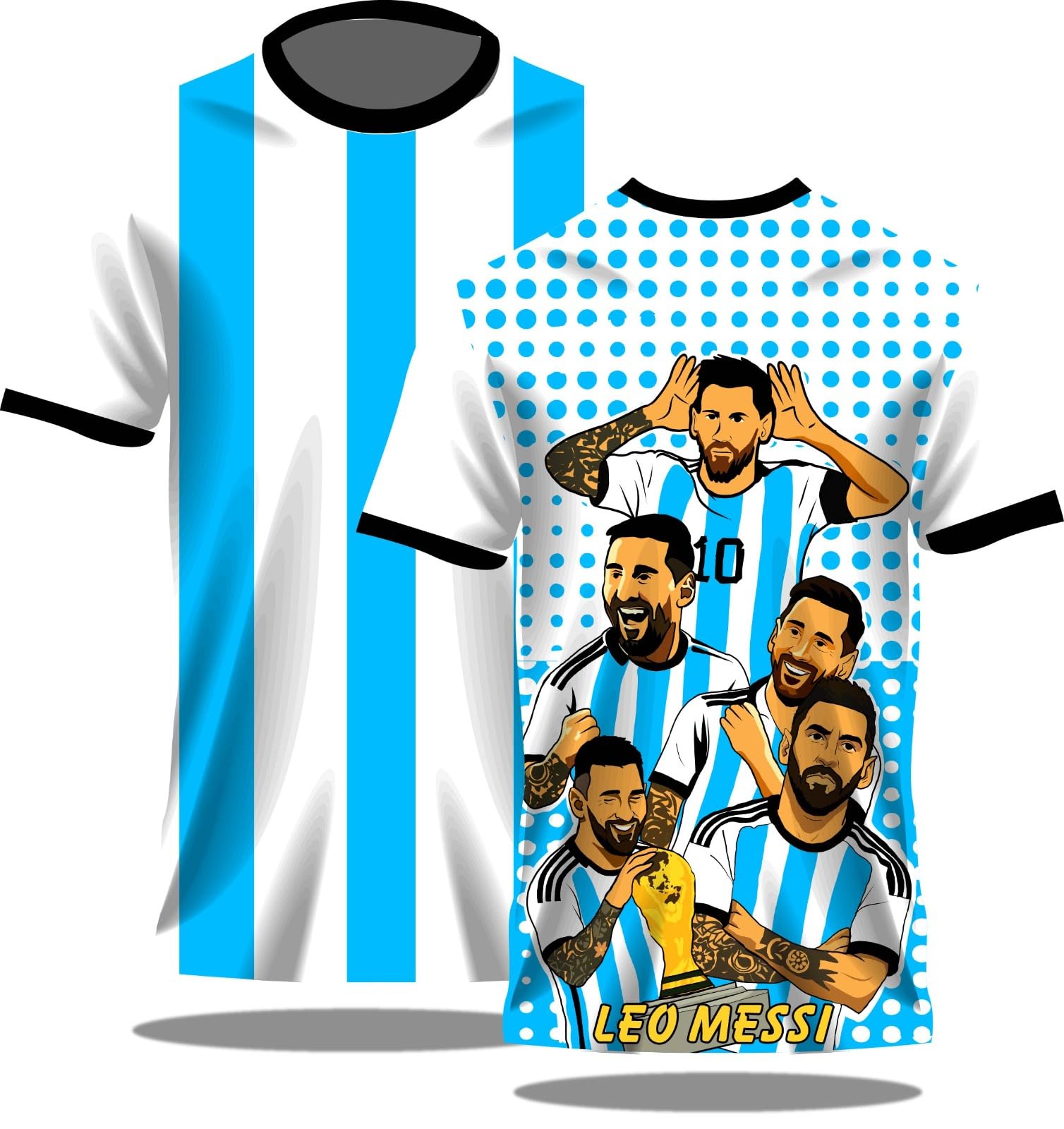 Lionel Messi Jersey World Cupp Argentina Team National Football Legend Jerseys Kid's (in, Age, 2 Years, 3 Years, Regular, Multicolored)