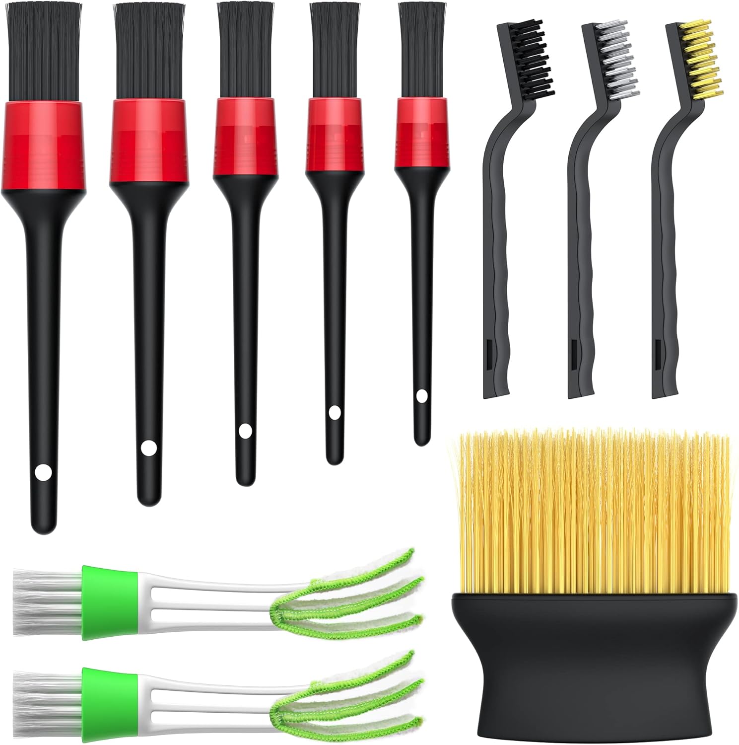11 Pieces car Brush Set car Interior Cleaning, 5 Soft Quality Detail