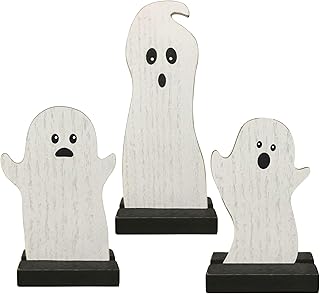 CWI Gifts Wooden Ghost Shelf Sitters 3/Set