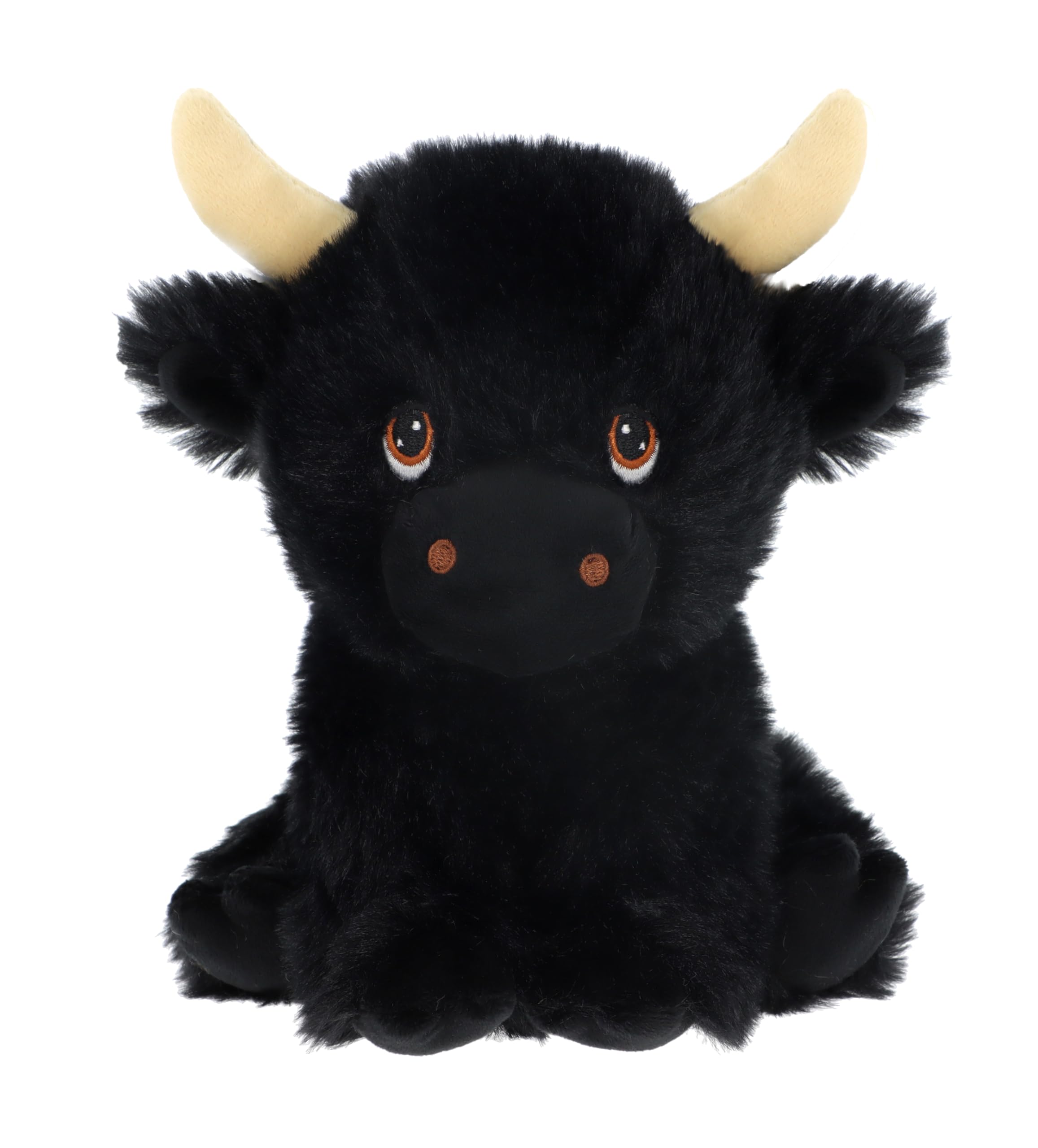 Peluche Vache Shaggy 18 Cm - Keeleco 100% Recyclée, Super Douce Et écolo Pour Enfants