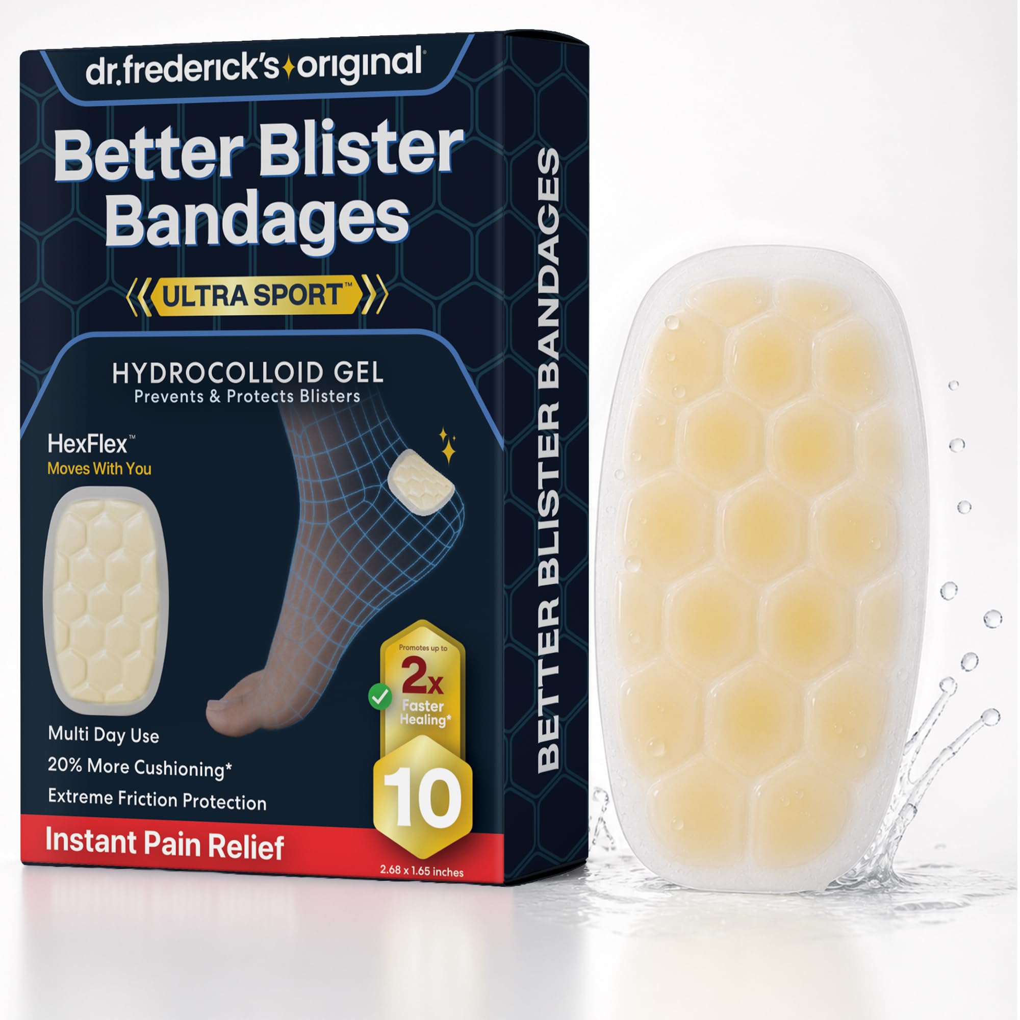 Dr. Frederick's Original Ultra Sport Blister Bandages, Heel Pack, 10 ct