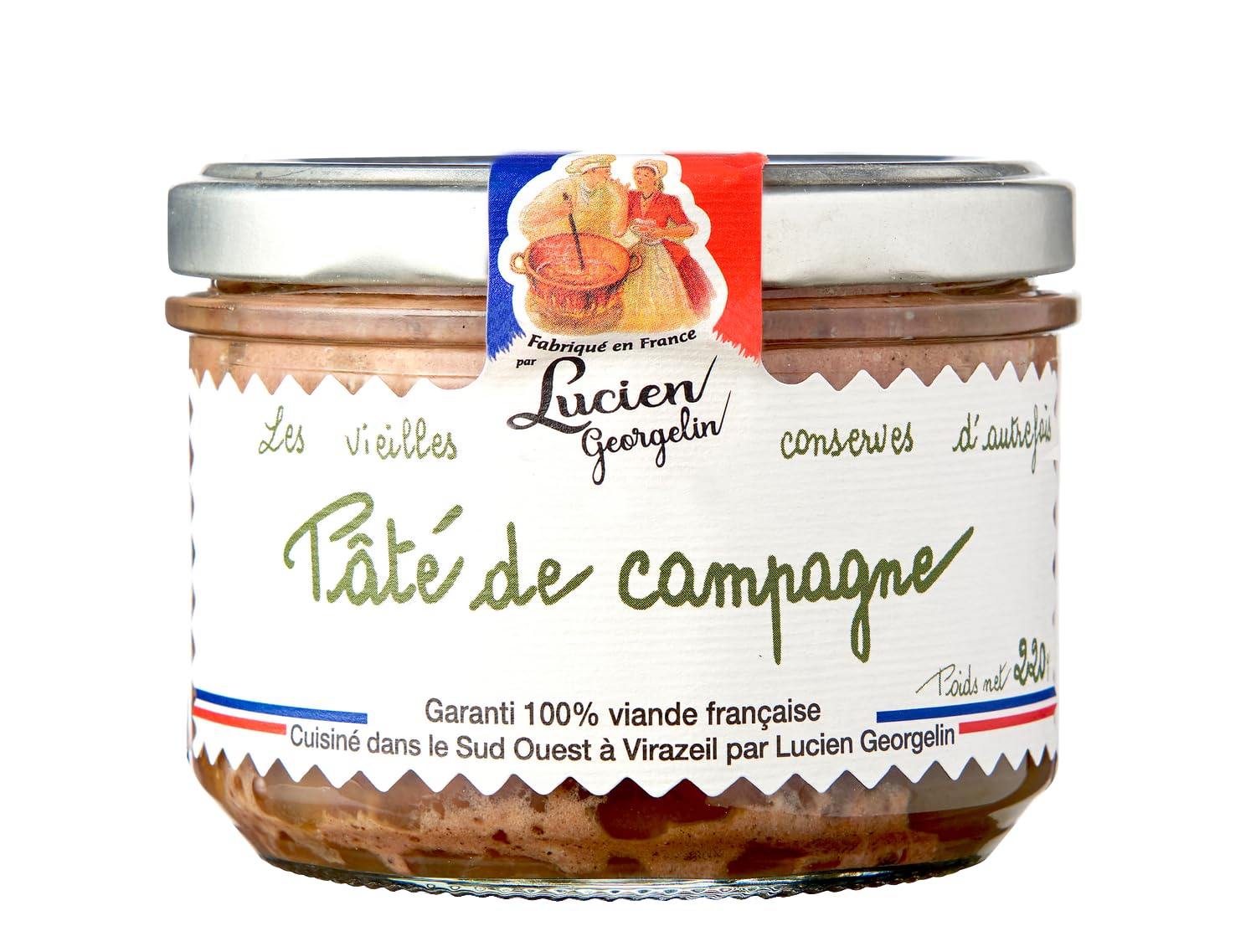 Lucien Georgelin Pâté de Campagne 220g - Pack de 6