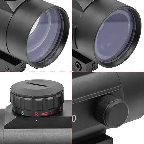 Miniatura 2 de 1X40RD - Soporte de alcance iluminado con vista de punto rojo y verde para fijar a una conexión tipo flash de cámara DSLR