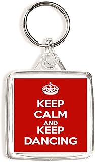 Keep Calm and Keep Dancing - Square Keyring