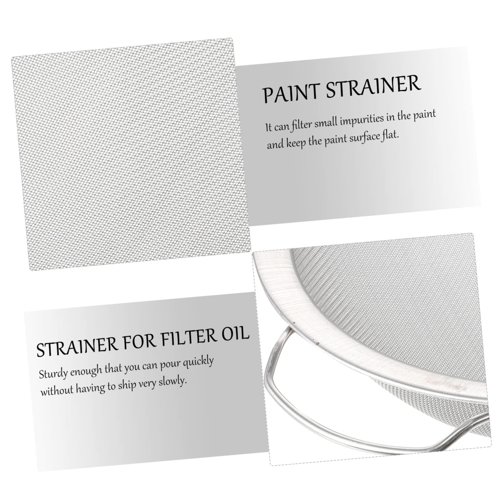 Filtro e Supporto per Secchio Spray in Acciaio Inossidabile per Vernice Argento per Filtrare Vernice Rete Fine per Pittura a Lattice