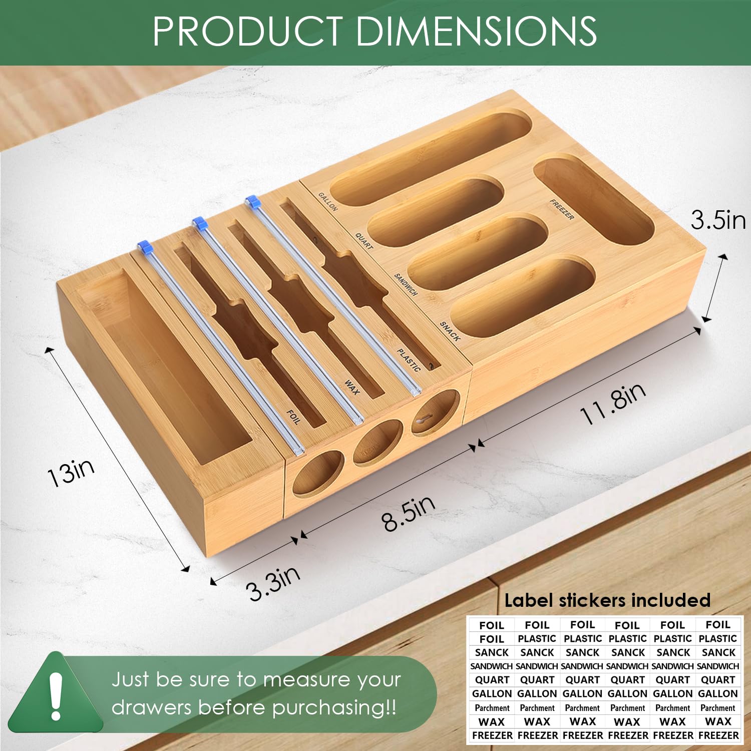Organizer in Bambù Modulabili | Set 5 Contenitori Eleganti e Versatili – Avilia Home