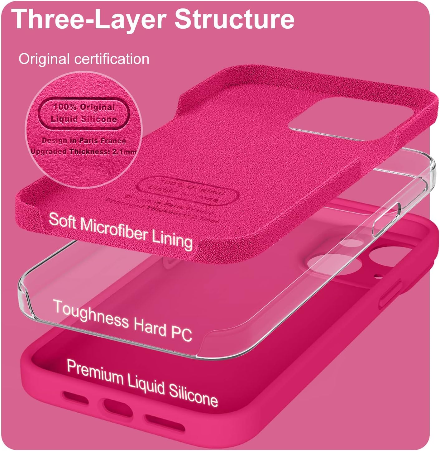 KTele Compatible iPhone 13 Phone 6.1 "High Quality Liquid Silicone [Soft Microfiber Lining Scratch resistant] gel Rubber_voghion.com